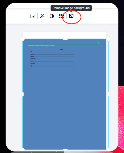 Remove background from PDFs in Desygner 2