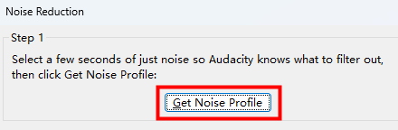 Remove background noise from video with Audacity step 4
