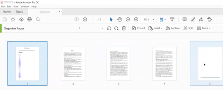 remove blank page in PDF with Adobe Acrobat Pro 2