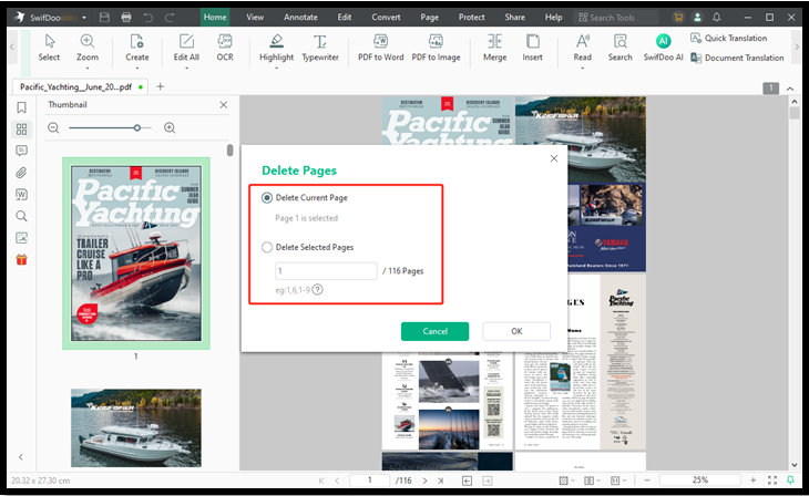 remove blank page in PDF with SwifDoo PDF 4