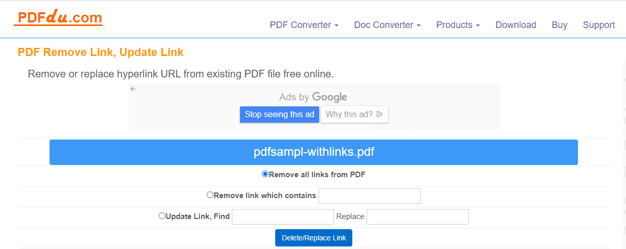 Remove Hyperlinks in PDF Online