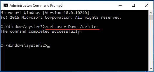 Remove Microsoft Account Using CMD