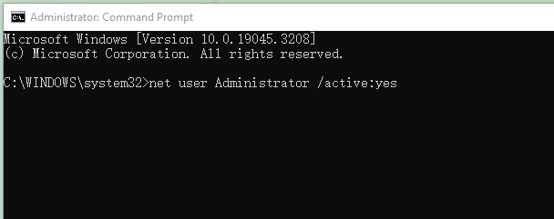 Enable Built-in Administrator Account