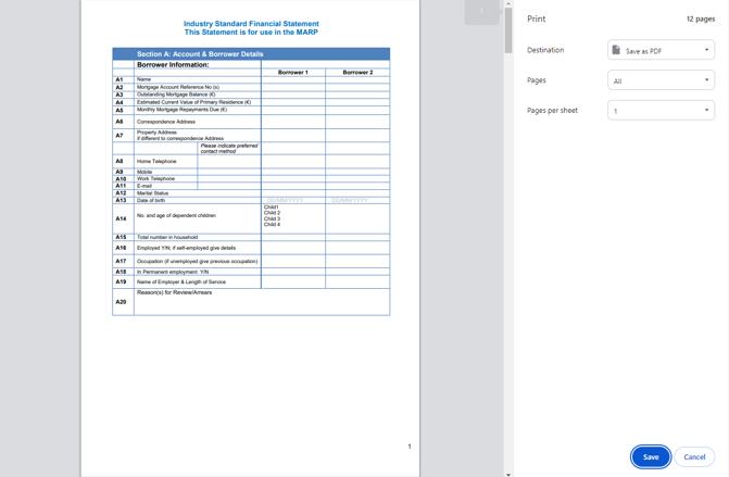 remove password from PDF bank statement using Google Chrome