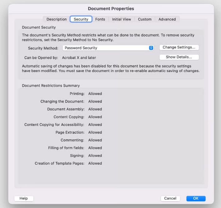 Remove Password Protection via Adobe