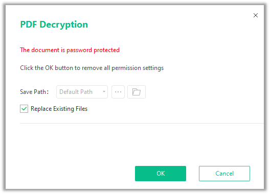 Remove PDF permission settings in SwifDoo PDF when you forget the PDF password