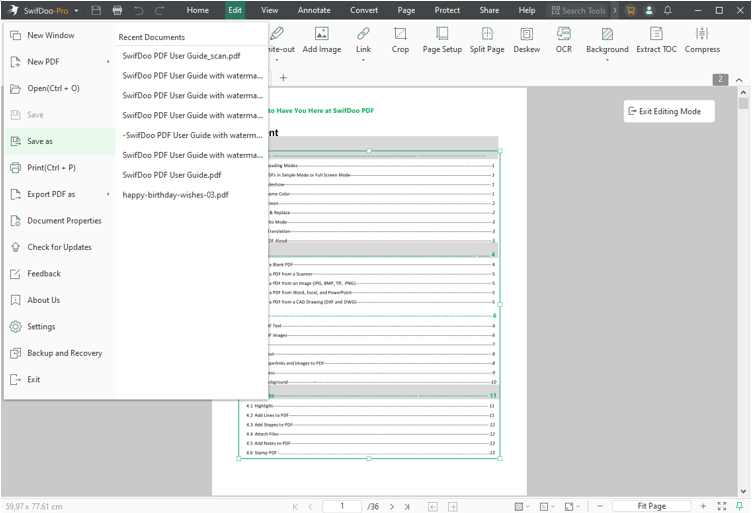 Remove Watermark from PDF Using AI Tool - SwifDoo PDF 5