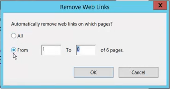 how to remove web links from pdf