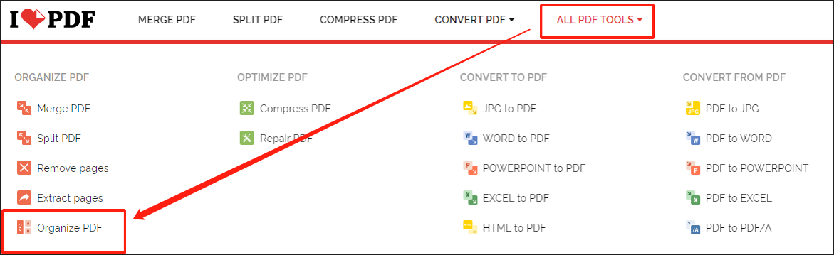 iLovePDF replace page in PDF step 1 | SwifDoo Blog