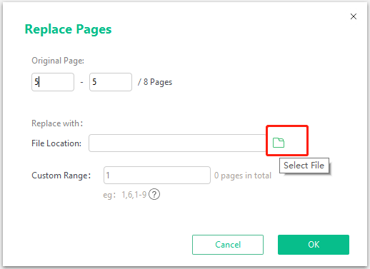 SwifDoo PDF replace page in PDF step 3