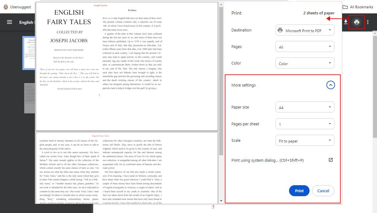 Use Chrome to Resize a PDF