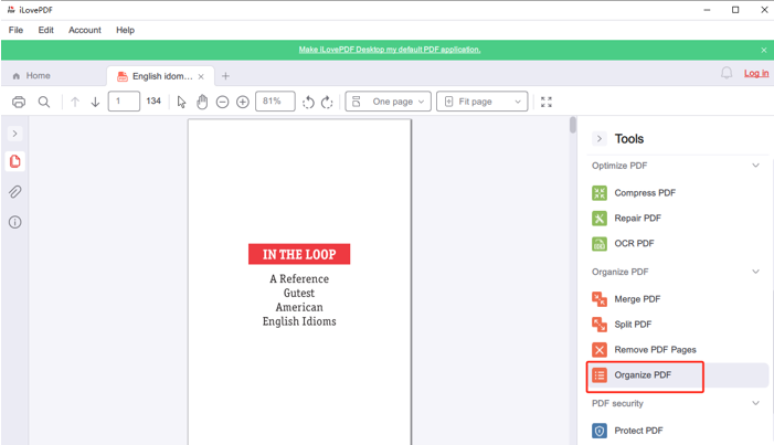 Rotate a PDF with iLovePDF Desktop 2