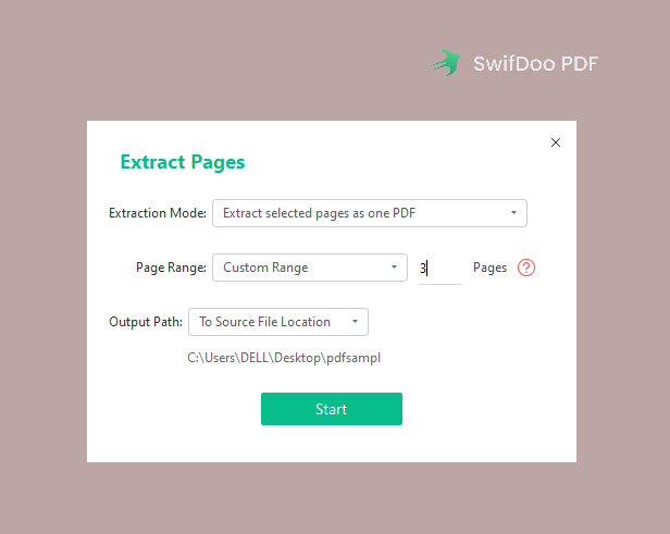 Save Certain Pages of a PDF for Free