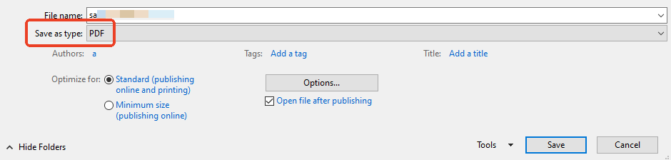 Save a Resume as a PDF in Microsoft Word