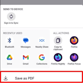 Save as PDF