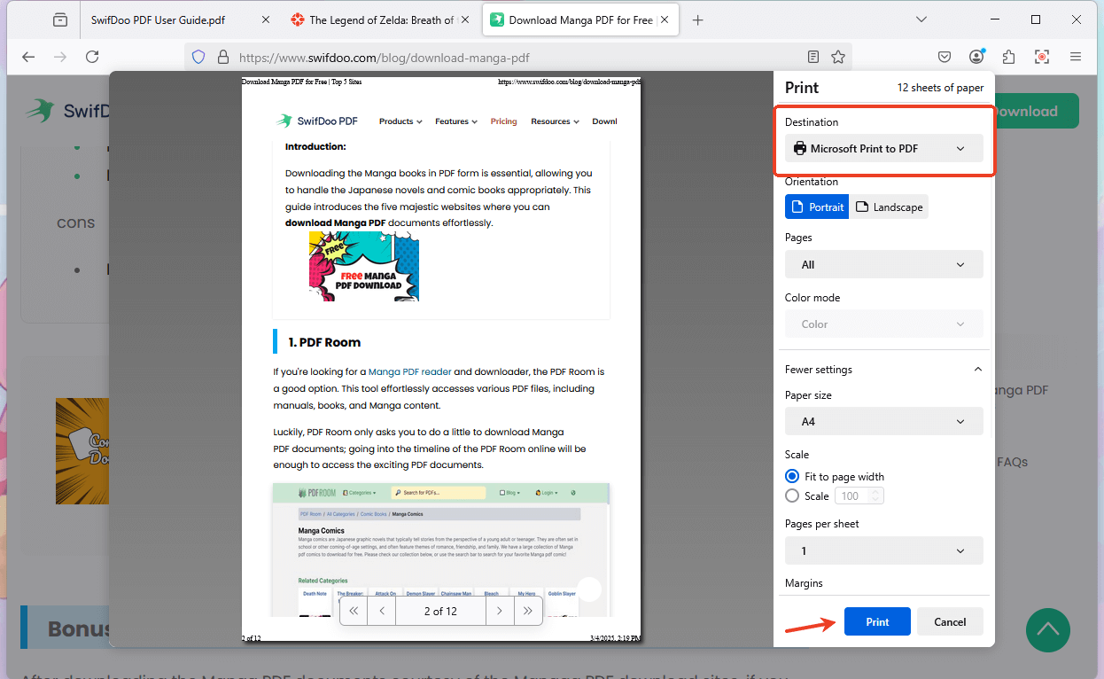 Microsoft Print to PDF