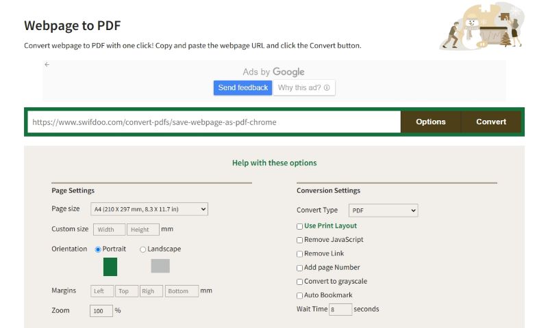 Online Webpage-to-PDF Conversion