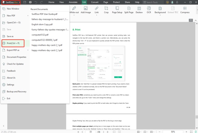 Scale a Document to Legal Paper Size Using SwifDoo PDF 1