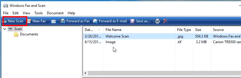 Scan multiple pages into one PDF with Windows Fax and Scan 1