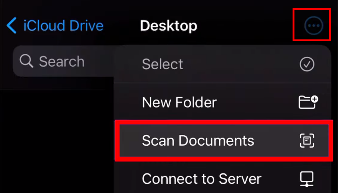 Scan to PDF on iPhone using Files 2