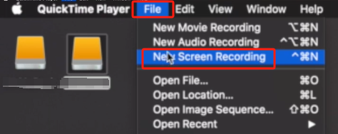 screen record on Mac without background noise using QuickTime Player 1