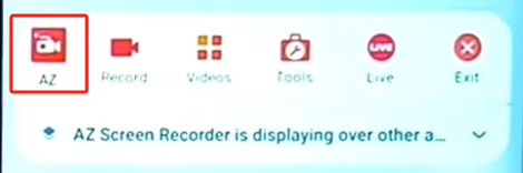 Screen record on Samsung Android phone and tablet with AZ Screen Recorder step 2