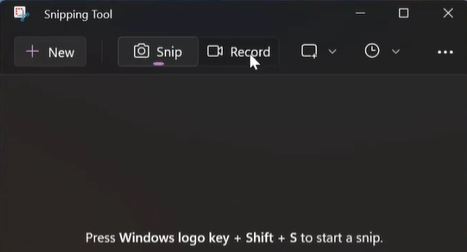 Screen recorder for Windows 11 Snipping Tool