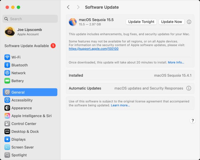 Check System Updates