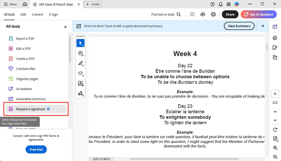 Request e-signatures