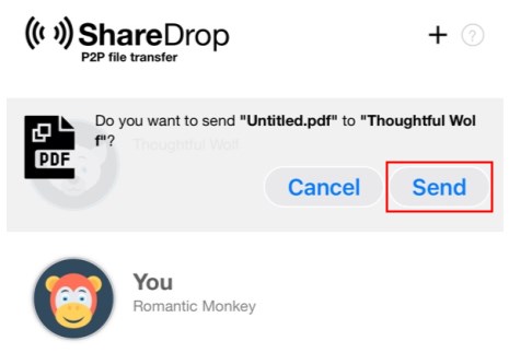ShareDrop Send