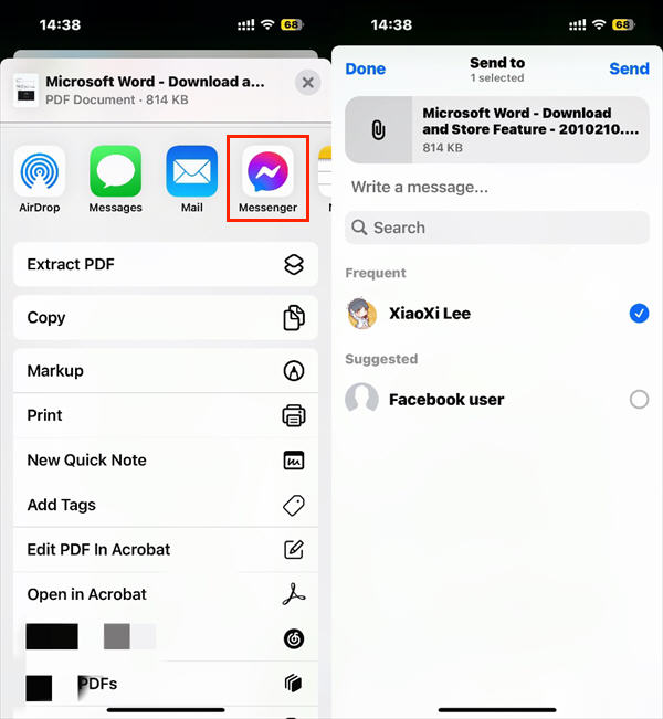How To Send PDF In Messenger On IPhone Android Laptop