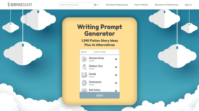 ServiceScape Writing Prompt Generator
