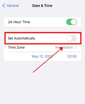 Solve FaceTime Not Working on iPhone by Setting Date and Time