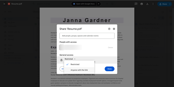 Anyone with the link