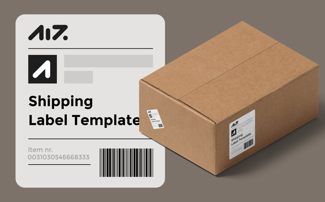 What is a shipping label template?