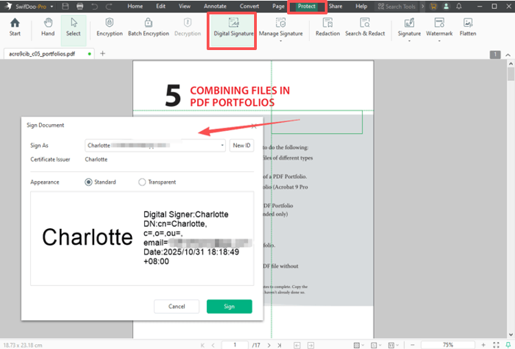 How to Digitally Sign a PDF in SwifDoo PDF