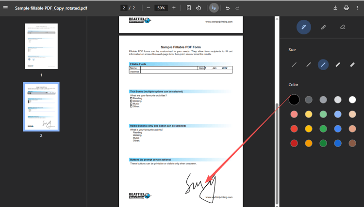 Sign a PDF in Chrome with the Built-in Draw Tool 2