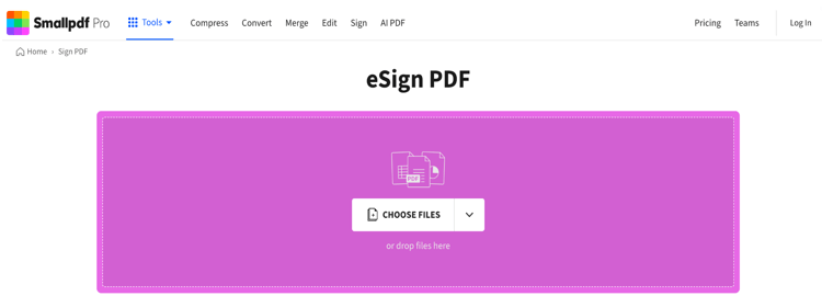 How to Electronically Sign a PDF on Google Chrome with Smallpdf 1