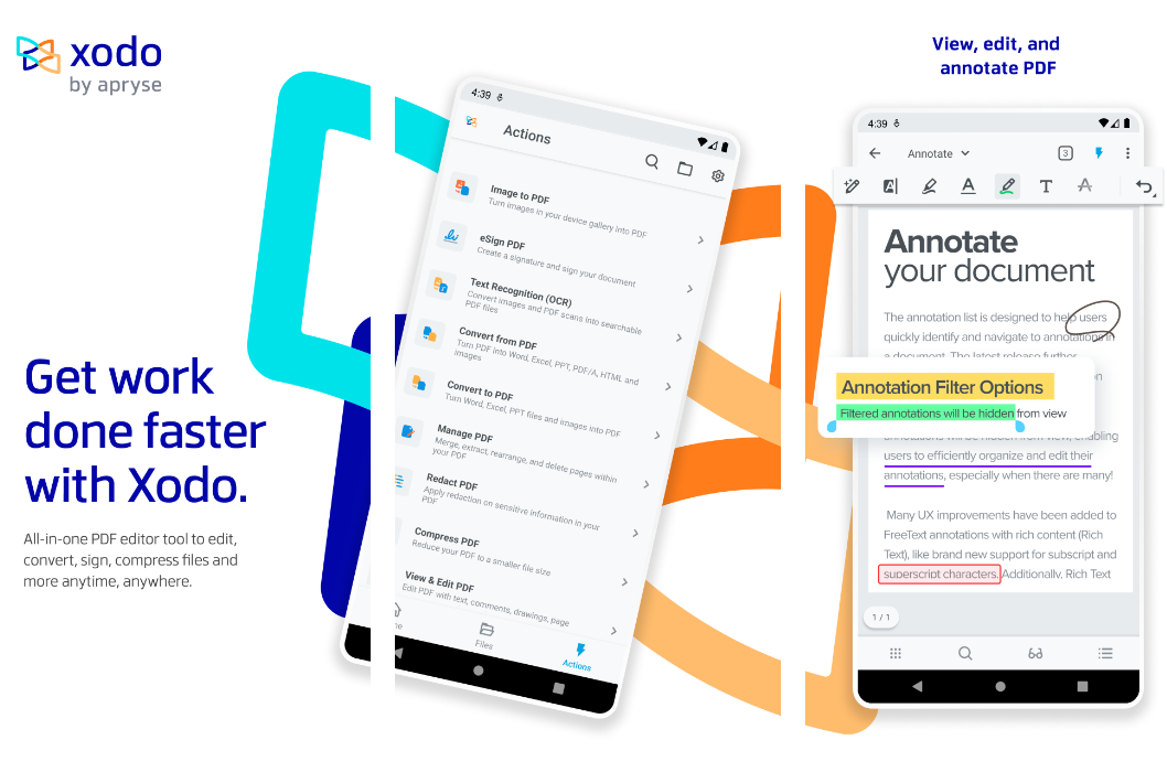 Simple Android PDF Editor Xodo PDF
