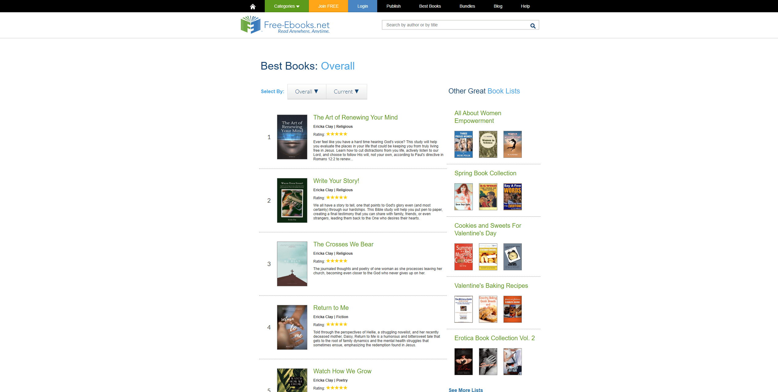 Free-Ebooks.net interface