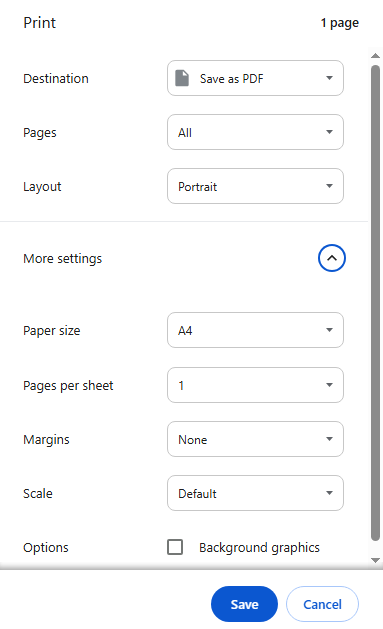 Print to PDF