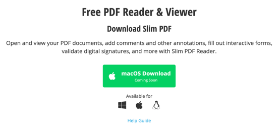 Slim PDF PDF reader for Windows 10