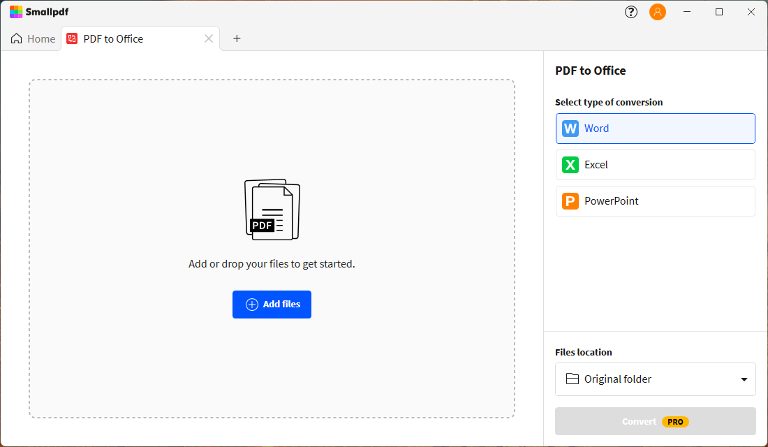 Smallpdf Desktop PDF to Word Converter