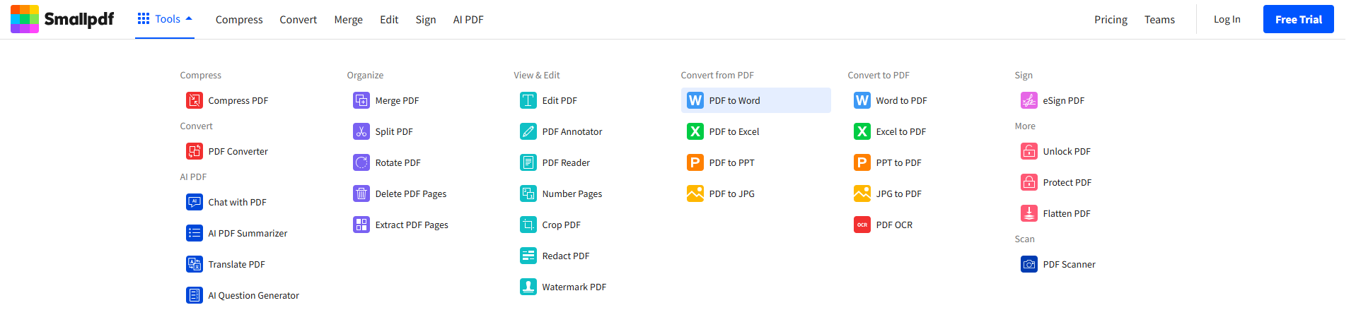 Smallpdf Tool Center