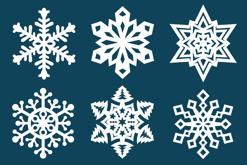 snowflake outline template