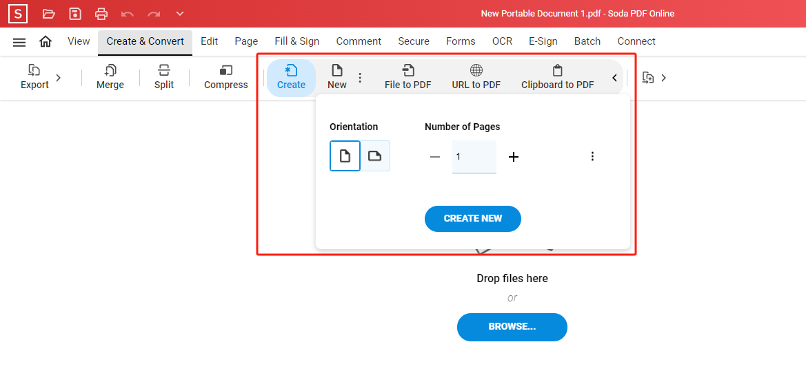 Soda PDF Create Blank PDFs Online