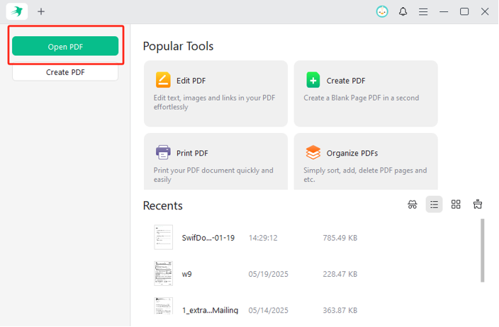How to Split a PDF on Mac with SwifDoo PDF 1