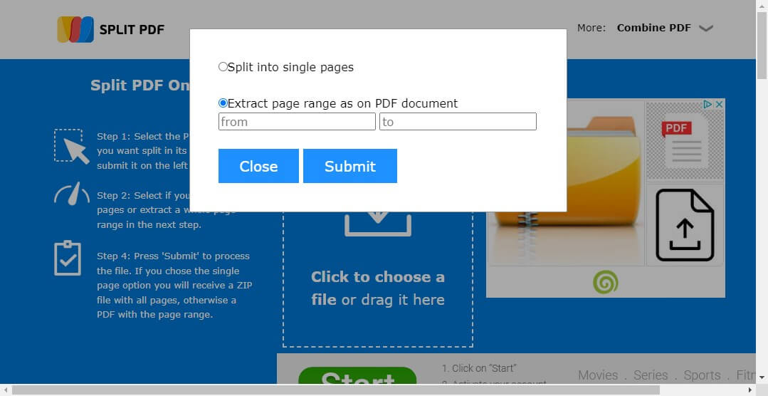 Split PDF Online Free No Size Limit