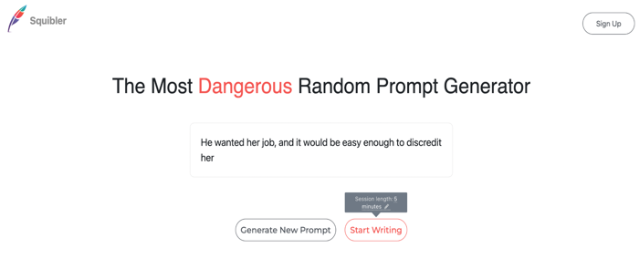 Squibler Writing Prompt Generator