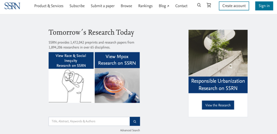 SSRN research paper download website